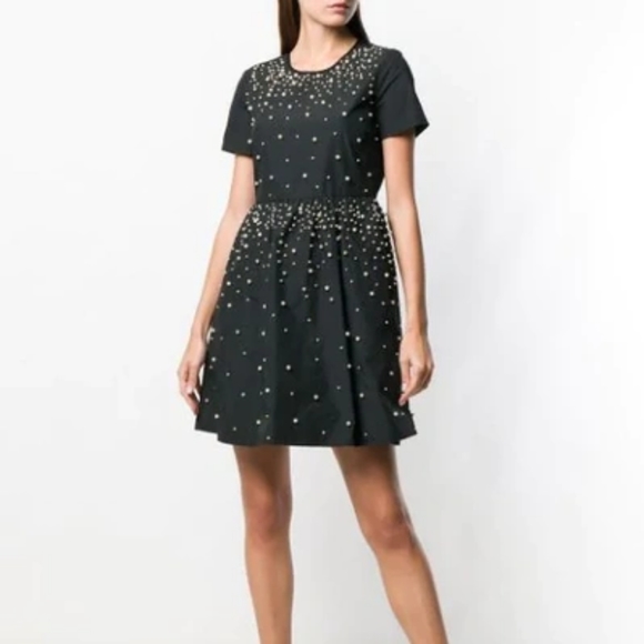 NWT Red Valentino Black pearl beaded dress - Picture 1 of 8